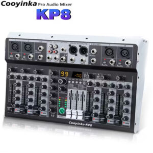 Professional Audio Mixer, 8 Channel All-Metal - PN3229438